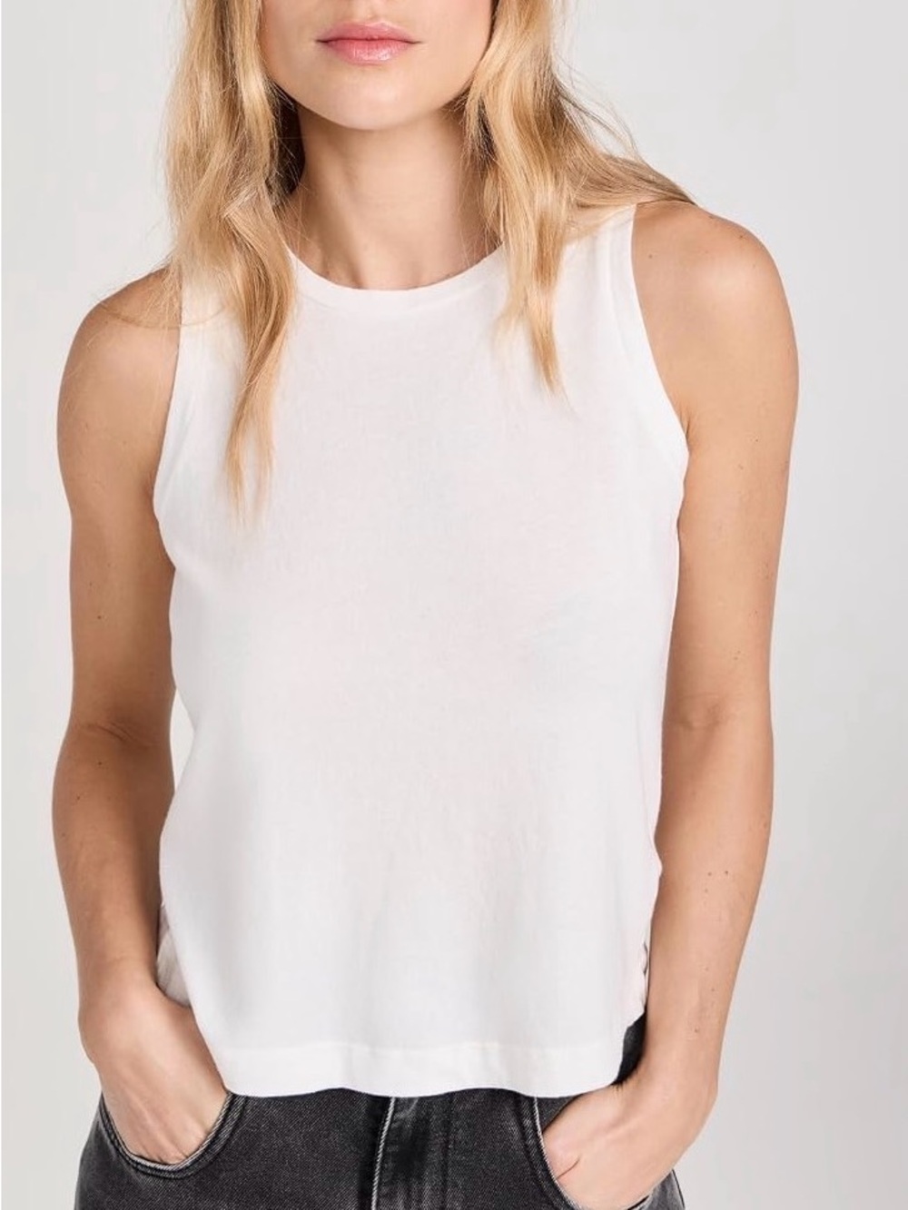 L’AGENCE White Sleeveless Tank Top